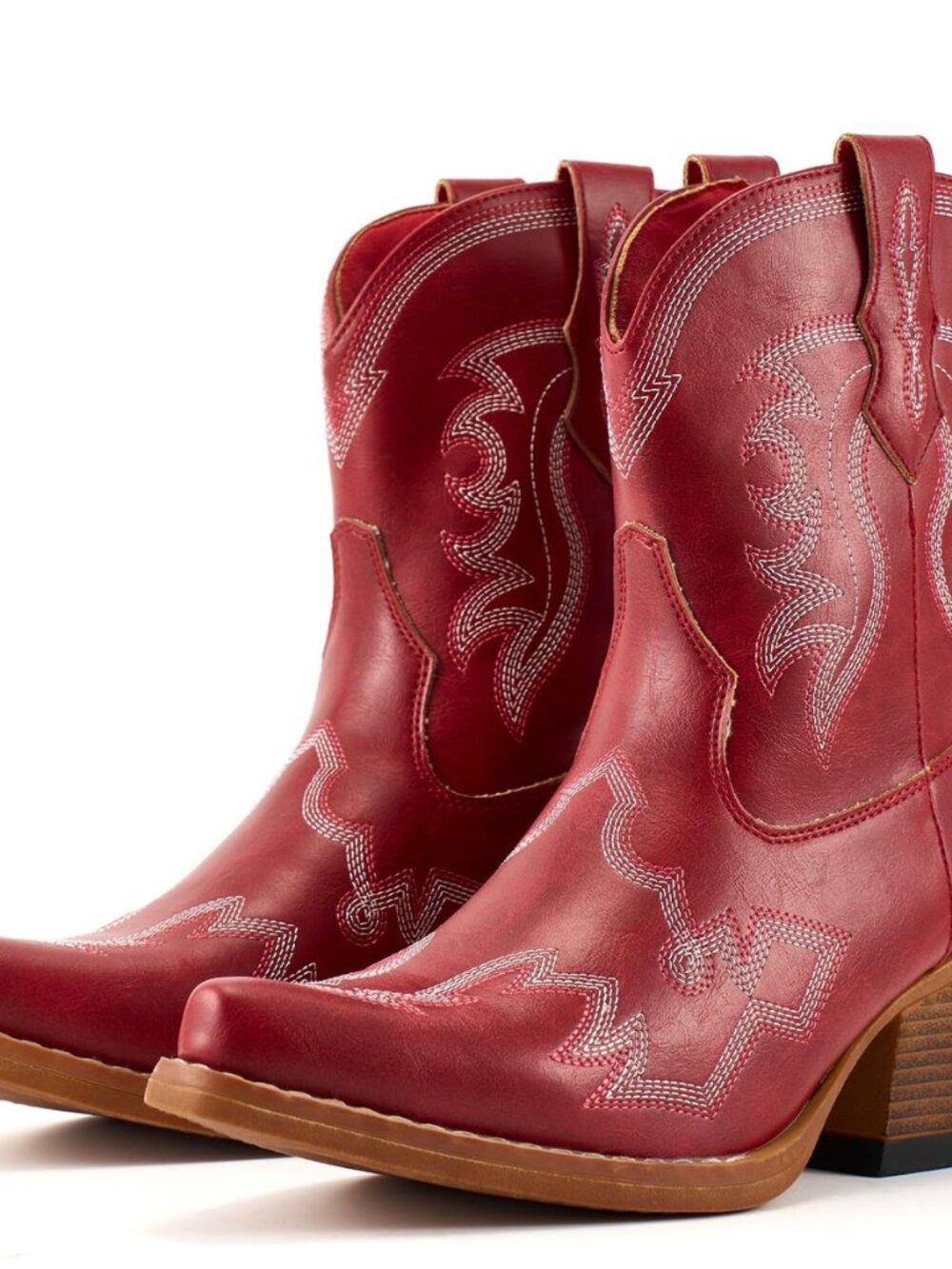 Cowboy Ankle Boots for Women with Embroidery